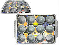 Форма для выпечки кексов 12 шт Maestro 1128-12 серый мрамор IN, код: 7418058