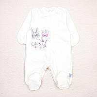 Человечек Dexters для новорожденных футер bunny 56 см молочный BM, код: 8431330