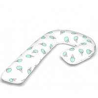Подушка для вагітних обіймашка Coolki з наволочкою Бавовна Преміум Icecream 170 см EJ, код: 6748908