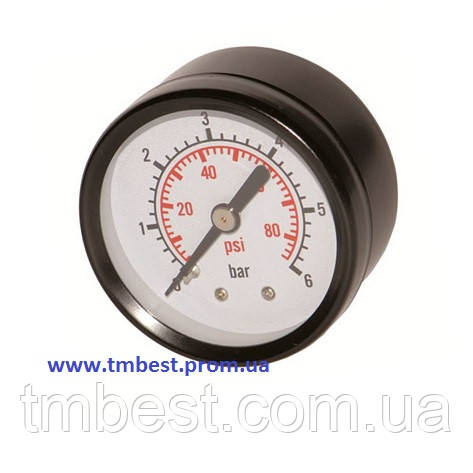 Манометр 0-10 барів фронтальне під'єднання 1/4" дюйма