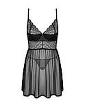 Пеньюар і трусики Obsessive Chemeris babydoll & thong XS/S, фото 3