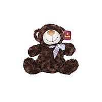 Мягкая детская игрушка медведь коричневый с бантом 25 см Grand DD651985 HH, код: 7427874
