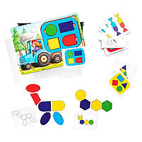 Дитячий розвиваючий танграм Трактор Ubumblebees дерево 3+ кор 23*16*5см (ПСД195), фото 6