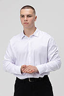 Рубашка однотонная мужская Jean Piere JP8804-B 4XL Белый (2000990021267) BM, код: 8310019