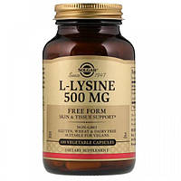 Лизин Solgar L-Lysine Free Form 500 mg 100 Veg Caps QT, код: 7519136