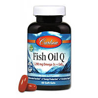 Омега 3 Carlson Labs Fish Oil Q 60 Soft Gels QT, код: 7645838