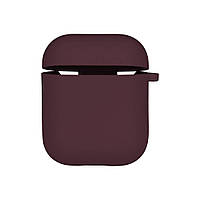 Чохол з мікрофіброю Silicone Case Airpods 1 Airpods 2 Maroon QT, код: 8294842