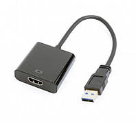 Адаптер Cablexpert (A-USB3-HDMI-02) USB3.0-HDMI, 0.15 м, черный SX, код: 6746963