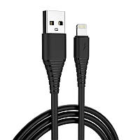 Кабель ColorWay USB-Lightning (PVC), 2.4А, 1м, Black (CW-CBUL024-BK) LW, код: 1912463