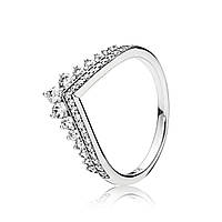 Серебряное кольцо Pandora Желание принцессы 197736CZ 52 UL, код: 7361837