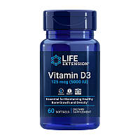 Витамин D3 Life Extension Vitamin D3 125 mcg 5000 IU 60 sgels