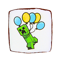 Пряник с принтом Крафт Печенье Последний звонок - Minecraft 45г