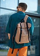 Чоловічий рюкзак рол Sambag RollTop Milton коричневий тканинний (24211069m) NX, код: 7576830