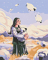 Картина по номерам BrushMe Хозяйка и снежные овцы artdi.ua 40х50см BS53717 BM, код: 8265438