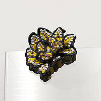 Краб для волосся краб 6,5х5 см пластик напилення каучуку кольору в асортименті