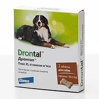 Дронтал Плюс XL таблетки від глистів для собак, 2 шт 1 т на 35 кг