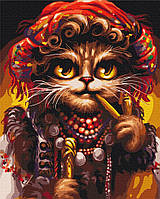Картина по номерам BrushMe серии Патриот Кошка Гуцулка Марианна Пащук 40х50см BS53666 NX, код: 8265428
