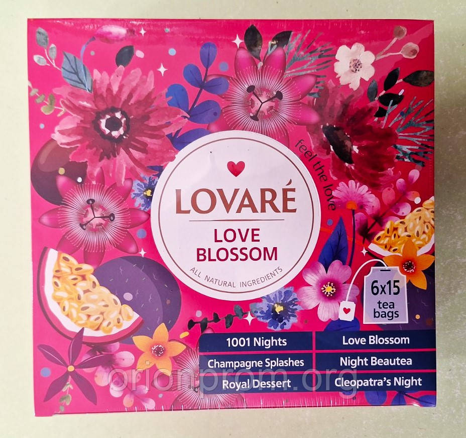 Чай Lovare Love Blossom Асорті 90 пакетів