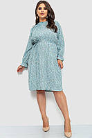 Платье шифоновое свободного кроя светло-бирюзовый 204R701-1 Ager L-XL NX, код: 8227825