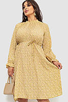 Платье шифоновое свободного кроя горчичный 204R701-1 Ager L-XL NX, код: 8227830