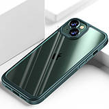 Протиударний чохол Pulse Clear для Apple iPhone 14 (6.1") | Двокомпонентний TPU+PC Dark Olive, фото 2
