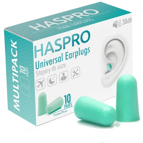 Беруші для сну, роботи, відпочинку Haspro Multipack 10 пар 38дБ, Ментоловий