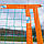 Сітка для пляжного волейболу БЕЗВУЗЛОВА «ЄВРО ЕЛІТ» волейбольна сітка пляжна зелено-помаранчева, фото 5