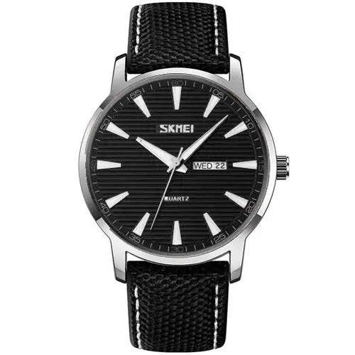 Часы наручные мужские SKMEI 9303SIBK, часы кварцевые мужские, стильные статусные наручные часы стрелочные - фото 1 - id-p2174251021