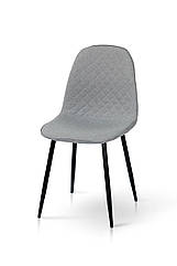 Стілець Марс, чорний/ тканина сіра