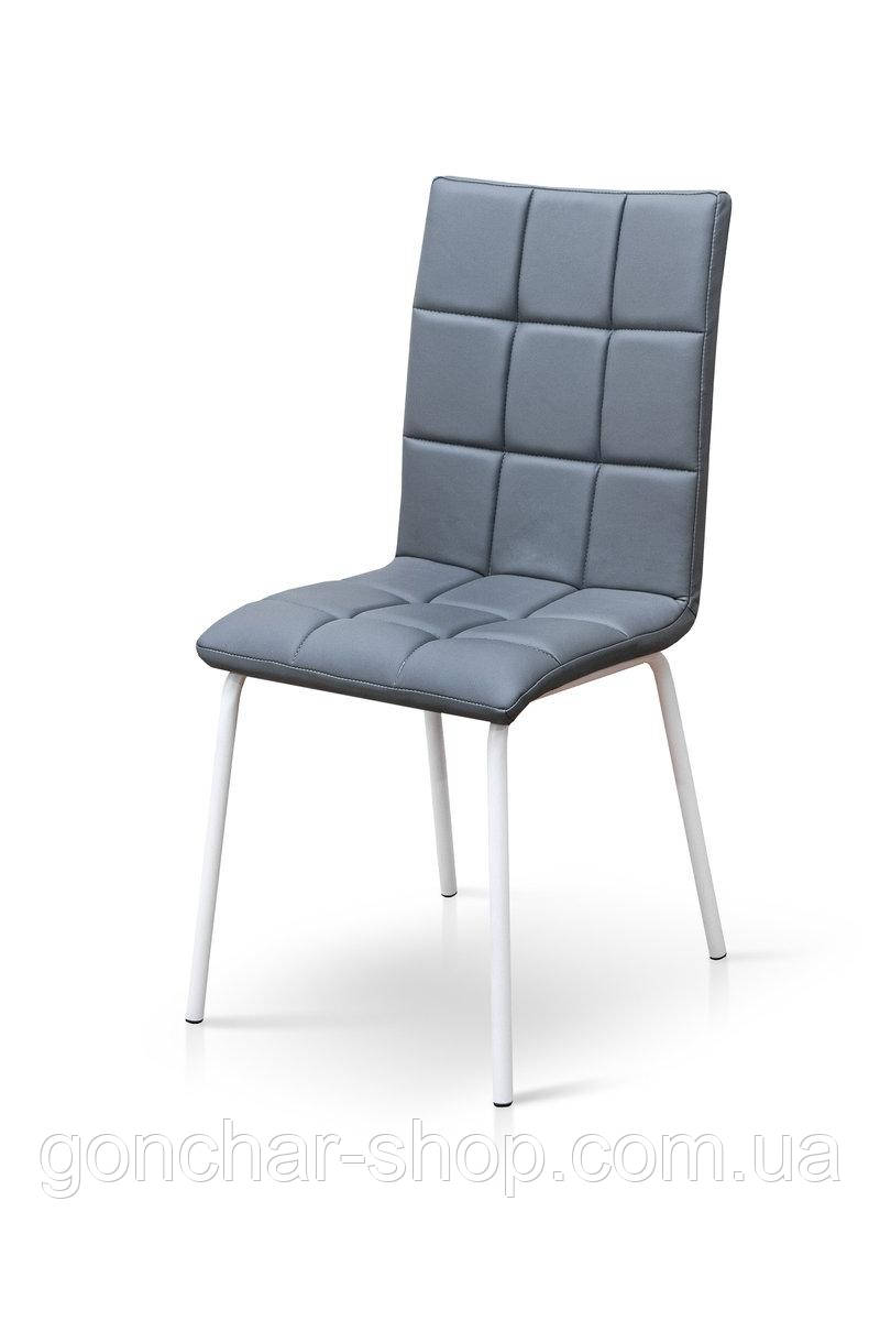 Стілець Аманда білі ноги/(шкірзам сір) Fly 2233---, фото 1
