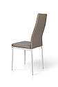 Стілець Ріо, білий/ шкірзам сіро-бежевий, фото 4