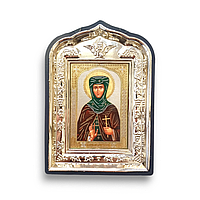 Икона Евгения святая преподобная мученица, лик 6х9, в пластиковой черной рамке