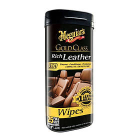 Серветки для догляду за шкіряним салоном Meguiar's Gold Class Rich Leather Wipes, 25 шт.