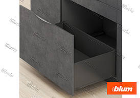 LEGRABOX PURE з високим фасадом чорий карбон, висота F (241 мм)