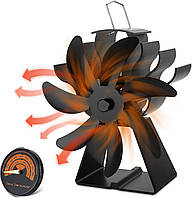 Вентилятор для камина с 7 лопастями, вентилятор для печи с тепловым приводом и тер, Amazon, Германия