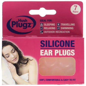 Беруші Силіконові для сну, плавання, купання Hush Plugz Silicone — 7 пар