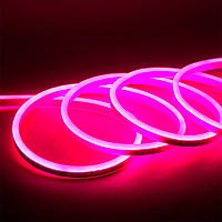 Світлодіодний неон LLS-120P-2835-IP68-12 6x12, IP68, 12V, Колір рожевий, Series "PRO"