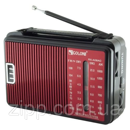 Радіоприймач GOLON RX-A08 Червоний, фото 1