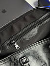 Чоловіча сумка Коуч чорна Coach Black In Signature Canvas, фото 6