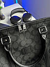 Чоловіча сумка Коуч чорна Coach Black In Signature Canvas, фото 8