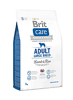 Сухой корм для взрослых собак крупных пород Брит Brit Care Adult Large Breed Lamb & Rice, 3 кг