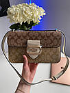 Жіноча сумка Коуч бежева Coach Beige Large Morgan Square Crossbody Bag, фото 5