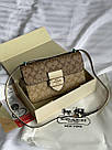 Жіноча сумка Коуч бежева Coach Beige Large Morgan Square Crossbody Bag, фото 8