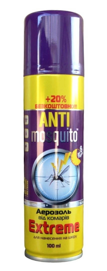 Аерозол ANTI MOSQUITO від комарів EXTRIME, 100мл.