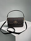 Жіноча сумка Коуч коричнева Coach Brown Brynn Flap Crossbody In Signature Canvas, фото 4