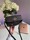 Жіноча сумка Коуч коричнева Coach Brown Brynn Flap Crossbody In Signature Canvas, фото 6