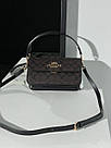 Жіноча сумка Коуч коричнева Coach Brown Brynn Flap Crossbody In Signature Canvas, фото 8