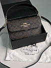 Жіноча сумка Коуч коричнева Coach Brown Brynn Flap Crossbody In Signature Canvas, фото 9