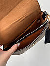 Жіноча сумка Коуч коричнева Coach Brown Morgan Saddle Bag In Colorblock Signature, фото 5