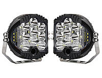 Комплект круглых LED фар 12-24V 63W 6000K (Ø12СМ * 5СМ) дальний + ближний свет (прожектор)